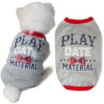 thumbnail image 3 of CBFFDC Letter Print Pet Clothes Adorable Letter Print Pet T shirts Threaded Neckline Two Legged Design Soft Comfortable Summer Puppy Clothes, 3 of 7