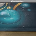 thumbnail image 6 of Ambesonne Christmas Place Mats Set of 4, Vivid Balls Ribbons, Standard Size, Petrol Blue Grey Red, 6 of 6