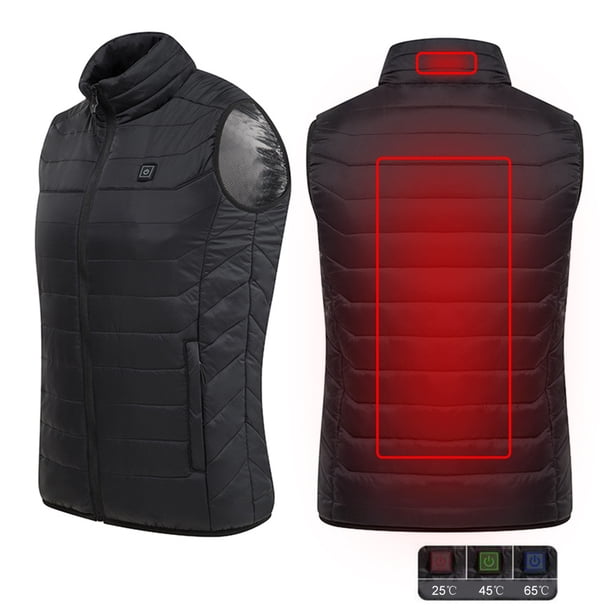 Con Carga Usb, Chaleco Calentador Eléctrico Lavable, Chaleco De Algodón Con Calefacción De Fibra De Carbono Y Ajuste De Temperatura De 3 Velocidades Kearding HA043394-06