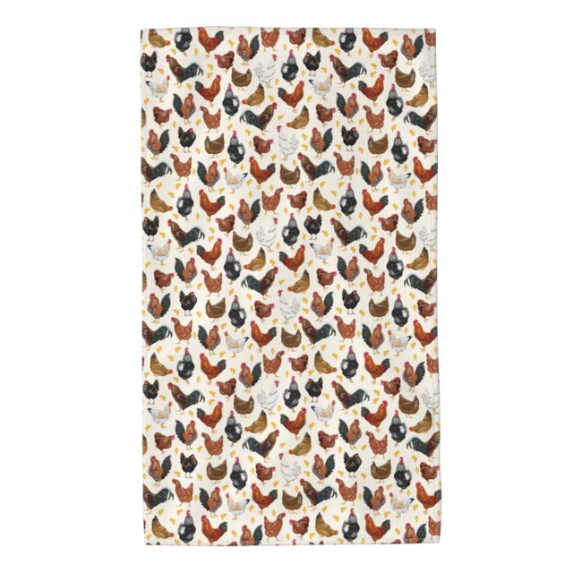 Balery Funny Chicken Toalla de Microfibra Premium con Estampado – 27.5x16 pulgadas, Alta Absorción, Suave y Aterciopelada, Secado Rápido