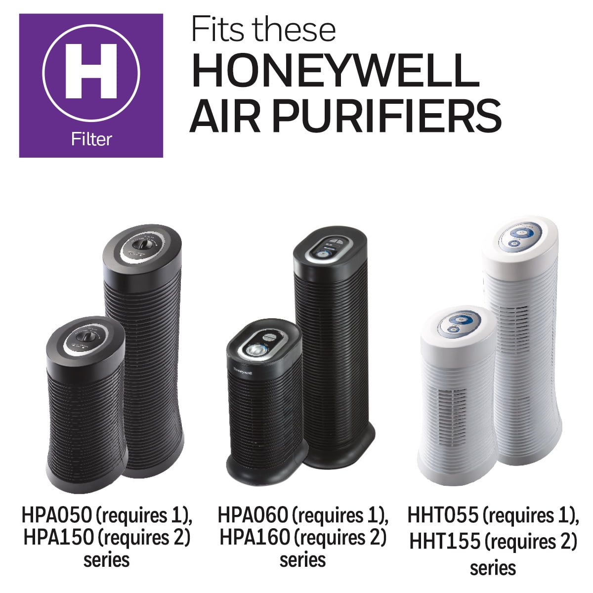 Honeywell Air Purifier Replacement Filter, HRF-H2, H HEPA Filter, 2 Pack