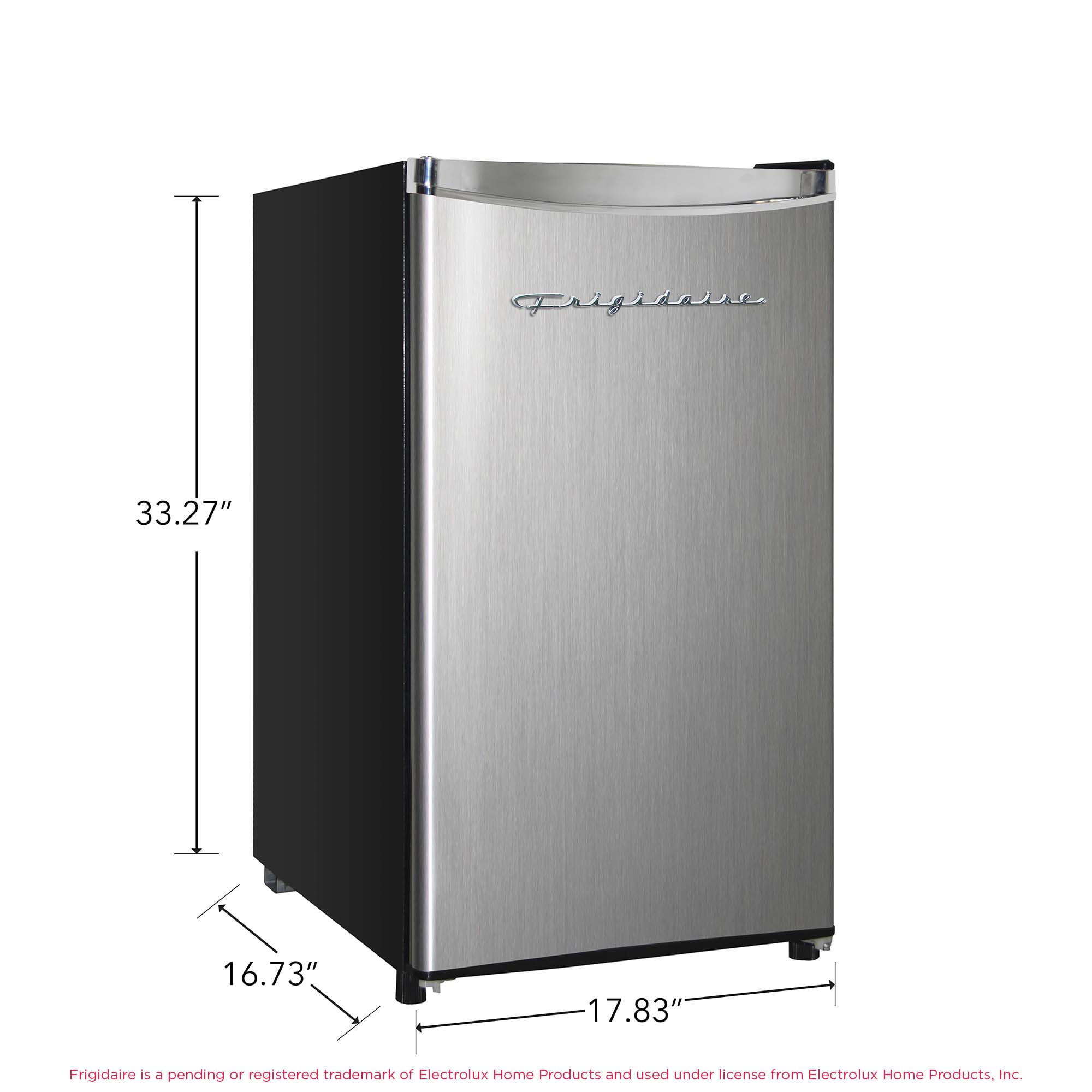 Frigidaire 3.2 Cu. ft. Mini Fridge, Compact Refrigerator with Chiller Compartment, Platinum