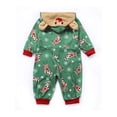 thumbnail image 1 of Qarigey Family Pijamas Christmas Holiday Impreso con capucha Ropa de dormir Body de manga larga Loungewear Pijama verde Bebé-6M, 1 of 3