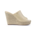 thumbnail image 3 of BLISSFUL STEP Open Toe Espadrille Wedge Heel Platform Slide Sandal for Women Beige 7, 3 of 7