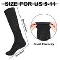 thumbnail image 5 of Hengguang 4 Pairs Football Socks Soccer Socks, Athletic Knee High Socks for Men Women, Black Sports Socks with Non-Slip Cuff, Medium Cushion Soccer Baseball Socks, 8in Foot Length, 14in Shaft, 5 of 6