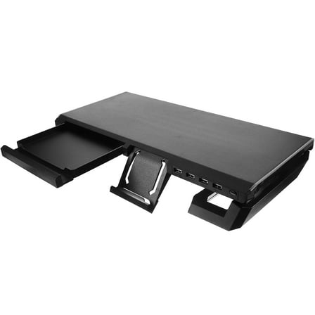 MLINS  Monitor Stand with Storage Computer Heightened Shelf Laptop USB Port Office