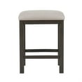 thumbnail image 5 of Sunset Trading Shades of Gray 18" Backless Upholstered Wood Barstool in Gray, 5 of 5