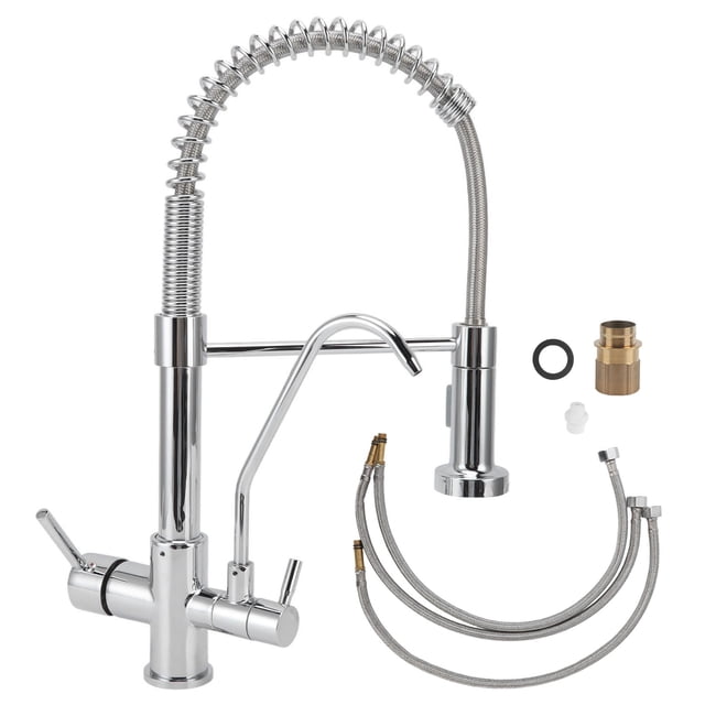 Grifos de cocina Spring, universales, de doble uso, con filtro de agua y de cobre, para fregadero, rosca G1/2