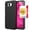 Black, variant on TJS for T-Mobile REVVL 8 Phone Case, with Tempered Glass Screen Protector, Slim Dual Layer Hybrid Shockproof Rugged Phone Cover (Black)