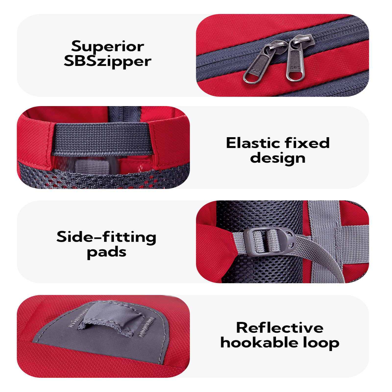 WATERFLY Unisex Large Capacity Hiking with Bottle Holder Nylon Fanny Pack Waist Bag,Red
