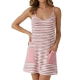 thumbnail image 6 of adaychics Mini Dress with Built in Shorts Spaghetti Strap Summer Casual Striped V Neck Golf Athletic Mini Dress for Tennis, 6 of 6
