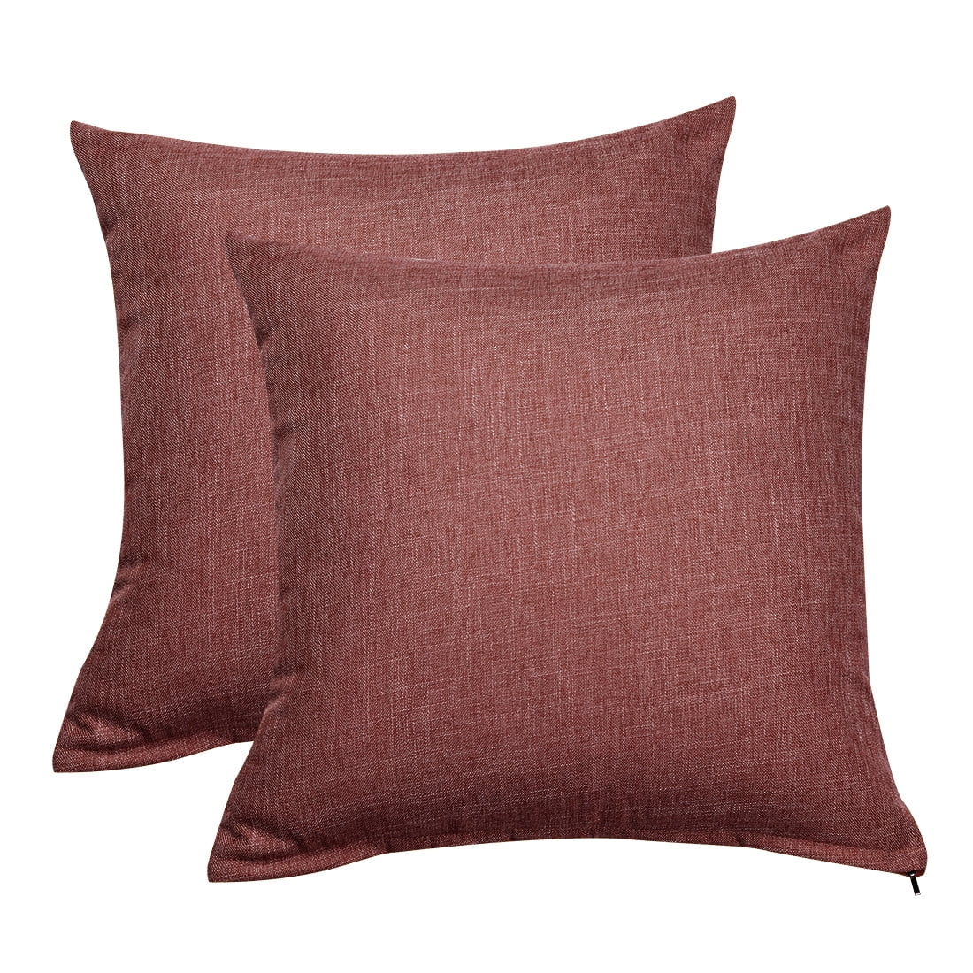 Solid Color Cotton Linen Throw Pillow Cover Cases, Decorative Square