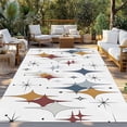 thumbnail image 2 of Blue Red Diamond Outdoor Rug for Patio/Deck/Porch, Non-Slip Large Area Rug 4 x 6 Ft, Modern Geometric Middle Century Indoor Outdoor Rugs Washable Area Rugs, Reversible Camping Rug Carpet Runner, 2 of 8