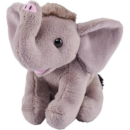 Wild Republic Pocketkins Eco Elephant, Stuffed Animal, 5 Inches, Plush Toy, Made from Recycled Materials, Eco Friendly