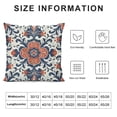 thumbnail image 5 of Orange Pillow Covers, Blue Orange Ornamental Seamless Pattern Vintage Paisley Square  Decorative Throw Pillow CoversCushion for Sofa Bedroom Car, Blue, 5 of 5