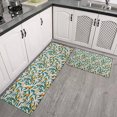 thumbnail image 3 of Lemon Leaves Kitchen Rugs and Mats Sets Of 2,Kitchen Decoration Rugs,Rubber Backing Non-Slip Floor Mat for Sink Washable Waterproof Laundry Room Runner Rugs, 3 of 7