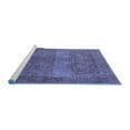 thumbnail image 2 of Ahgly Company Machine Washable Indoor Square Oriental Blue Traditional Area Rugs, 6' Square, 2 of 4