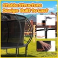 thumbnail image 4 of CITYLE 10FT Trampoline with Enclosure Net and Lights, Outdoor Trampoline for Kids and Adults, 1000LBS Trampoline with Basketball Hoop, Galvanized Steel Heavy Duty Trampolines, 4 of 9