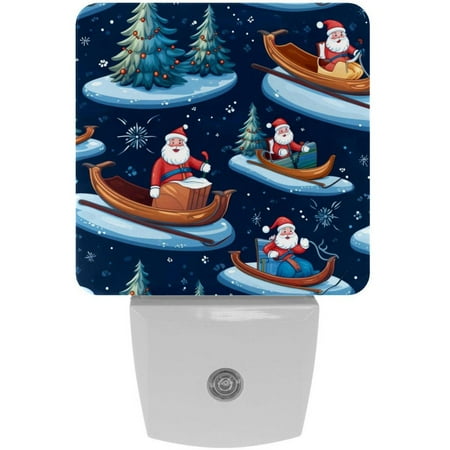 

Christmas sled LED Square Night Lights - Energy Efficient and Contemporary Design - for Bedrooms and Hallways - Includes Sensor with Auto on/Off - Easy Installation