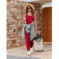 thumbnail image 3 of Ekouaer Jumpsuits for Women Casual Sleeveless 2026 Summer Romper Dressy Vacation One Piece Outfits Fashion Travel Clothes, 3 of 6