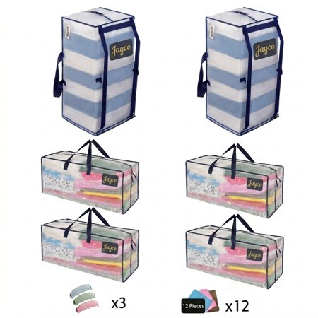 Moving Bags Heavy Duty Large with Backpack Straps Alternative for Moving Boxes & Moving Supplies Extra Large Packing Bags for Clothes with Handles Lids & Zippers(6 Pack Clear)