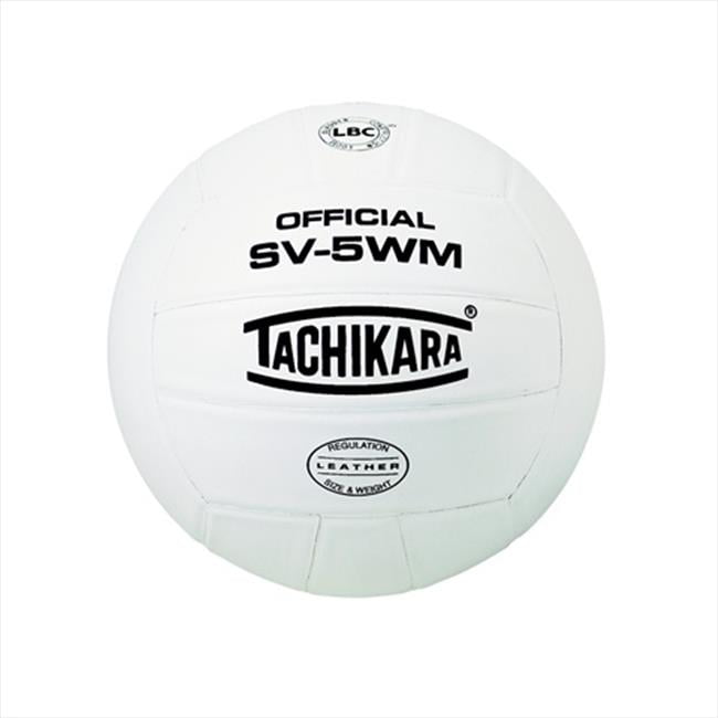 Tachikara 032737 Nfhs Full Grain Leather Practice Volleyball, White