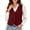 Wine, variant on HomeDM Women's Faux Suede Vest V Neck Button Down Waistcoat with Pockets Sleeveless Jacket