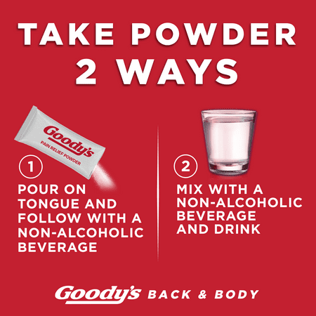 Goody's Back and Body Pain Relief Powder, 24 Powder Sticks