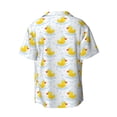 thumbnail image 5 of KLL Yellow Rubber Duck Print Men's Shirt Short Sleeve Button Down Summer Cuba Beach Shirts- 4X-Large, 5 of 5