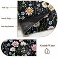 thumbnail image 6 of Spring Floral Area Rugs 2.7'x5', Washable Small Throw Rugs for Kitchen Bedroom, Elegant Pastoral Flowers Butterflies Black Indoor Outdoor Rug Non-Slip Low Pile Carpet Runner Reversible Floor Mats, 6 of 8
