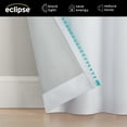 thumbnail image 4 of Eclipse Kids Tassel Border 100% Blackout Rod Pocket 63" long x 40" wide Curtain panel in White/Teal, 4 of 9