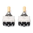 thumbnail image 1 of 2X Solid Knob Shaft Box Style for 3 Way Pickup Toggle Switch, Beige Tip, 1 of 5