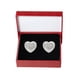 thumbnail image 2 of Arete Corazón liso Pulido Plateado Chapa de Oro 18K Horoz WH557, 2 of 4