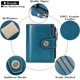 thumbnail image 5 of Bolso de herramientas Cartera pequeña de mujer azul Cartera de mujer pequeña plegable compacta de cuero genuino con bloqueo Rfid, 5 of 5