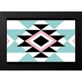 thumbnail image 2 of Grey, Jace 24x17 Black Modern Framed Museum Art Print Titled - Aztec Teal Pink, 2 of 5