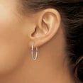 thumbnail image 3 of Auriga Fine Jewelry 925 Sterling Silver 1.3mm Hoop Earrings for Women (L-26mm, W- 26mm), 3 of 5