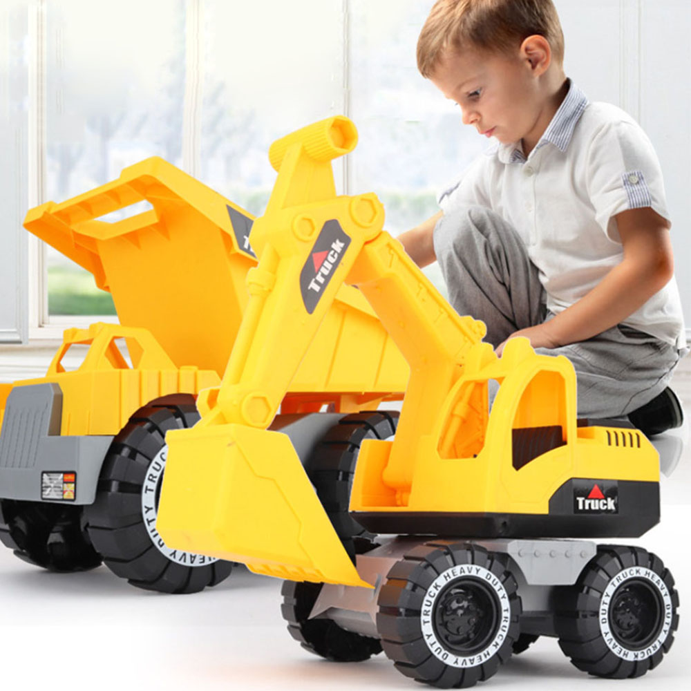 Baby Shining Car Toy Engineering Car Excavator Model Tractor Toy Dump Truck Model Classic Toy Vehicles Mini Gift for Boy - image 3 of 8