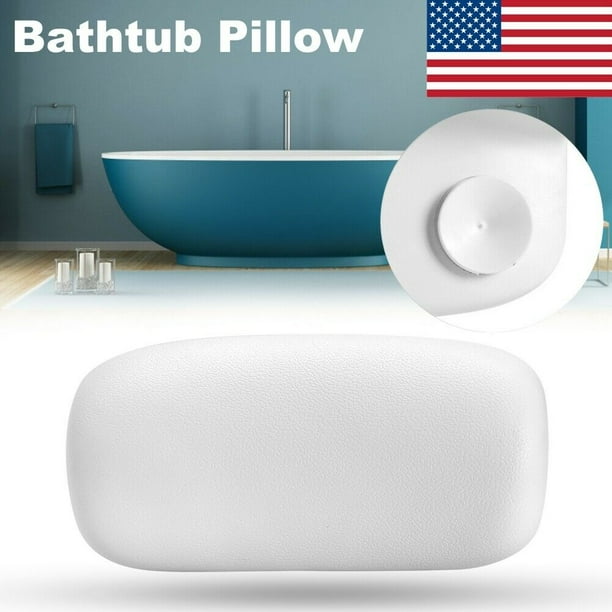 A4 White Bathtub Pillow Waterproof Bath Comfortable Headrest With