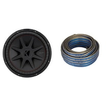 Kicker (2) 52CompVR 15-Inch (38cm) Subwoofer, DVC, 2-Ohm w/ Speaker Wire Bundle