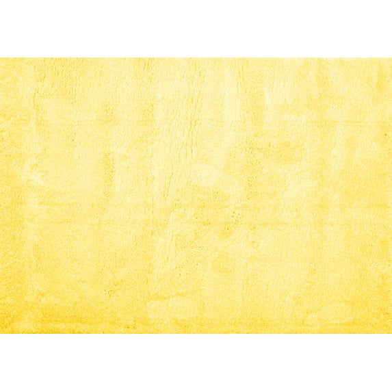 Ahgly Company Machine Washable Indoor Rectangle Solid Yellow Modern Area Rugs, 2' x 3'
