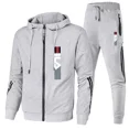 thumbnail image 3 of 2023 Nuevo chándal informal de manga larga con capucha para hombre, conjunto de dos piezas con capucha y pantalones, ropa de calle de fitness a la moda, conjunto de otoño para hombre 3XL, 3 of 4