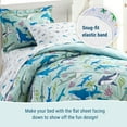 thumbnail image 5 of Wildkin Kids 5 Pc Twin Cotton Bed in a Bag for Boys & Girls (Shark Attack Blue), 5 of 7