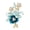 Blue, variant on SmartBy Elegant Women Rhinestone Flower Enamel Brooch Pin Cardigan Scarf Corsage Jewelry