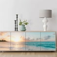 thumbnail image 2 of Idea4wall 5pcs Mural Romantic Beach Sea Wave Stick Wallpaper Removable Wall Murals Large Wall Stickers for Home Decoration, 48"x120", 2 of 5