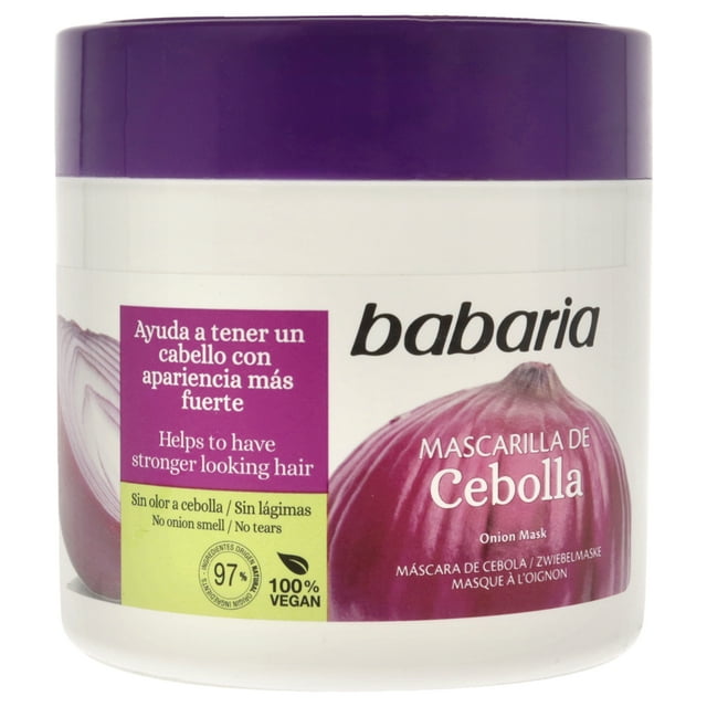 Mascarilla capilar de cebolla de Babaria para unisex - Mascarilla de 13,5 oz