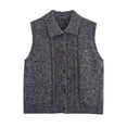 thumbnail image 2 of RKSTN Polyester Blouse en pour Femmes Mode Hiver Sans Manches Col en V Débardeur Confortable Régulier Uni Sans Manches Sans Capuche Manteaux d'Hiver pour Femmes, 2 of 3