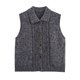thumbnail image 1 of Blusa de poliéster para mujer, sin mangas, lisa, con cuello en V, informal, cómoda, de invierno, sin mangas, sin capucha, para exteriores, chaquetas, 1 of 2