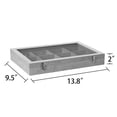thumbnail image 3 of Velvet Jewelry Tray,24 Grid Jewelry Organizer with Clear Lid,Earring Holder Organizer with Clasp,Drawer Insert Rings Pendants Brooches,13.8 x 9.5 x 2 Inches,Gift for Women Girls(Black), 3 of 6