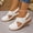 White, variant on Wedge Sandals for Womens Closed Toe Hollow Out Walking Sandal Fashion Orthopedic Arch Support Sandals Ankle Strap Slingback Summer Shoes