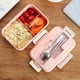 thumbnail image 3 of Caja Bento a prueba de fugas para adultos con fiambrera de 3 compartimentos para niños con cuchara y Tomshoo  Caja Bento, 3 of 7